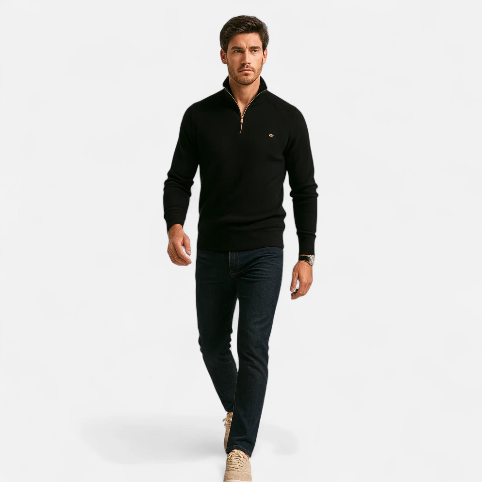 Men’s Quarter-Zip Sweater | Stylish