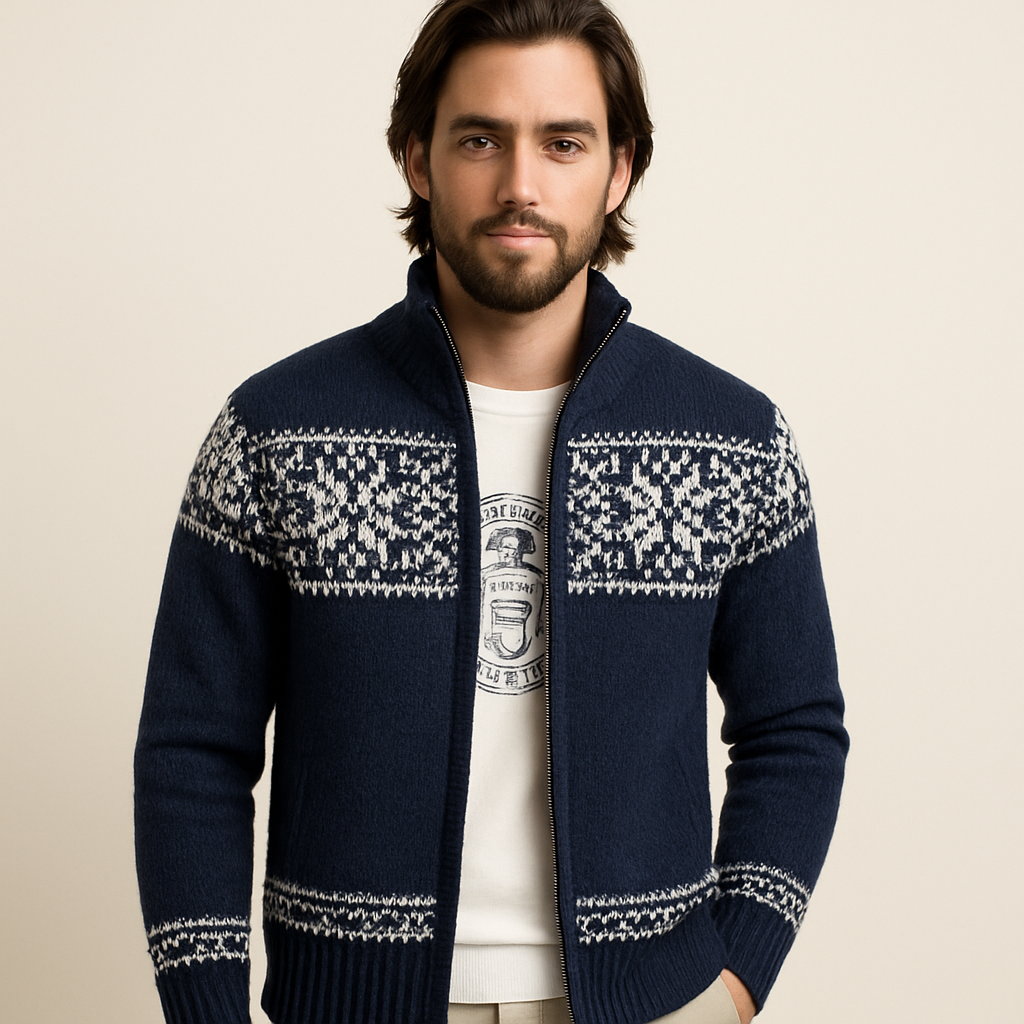 Men’s Zip-Up Winter Sweater | Classic