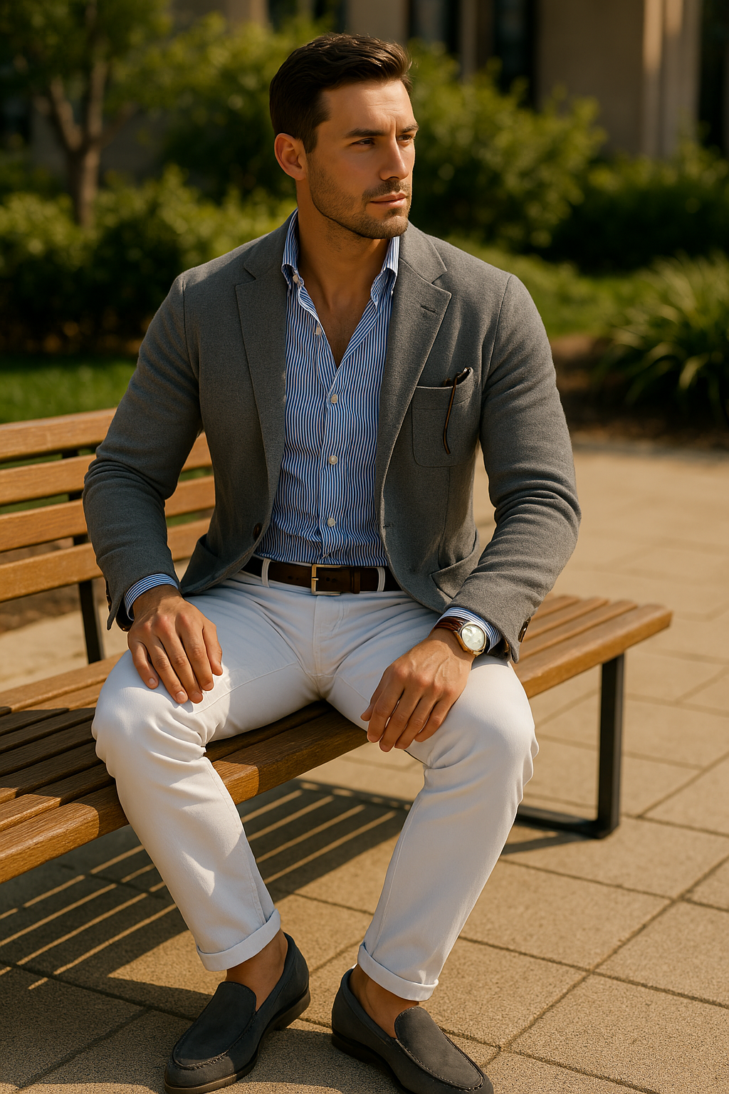 Nurozis - Stylish men's blazer with casual button pockets and Lapel collar