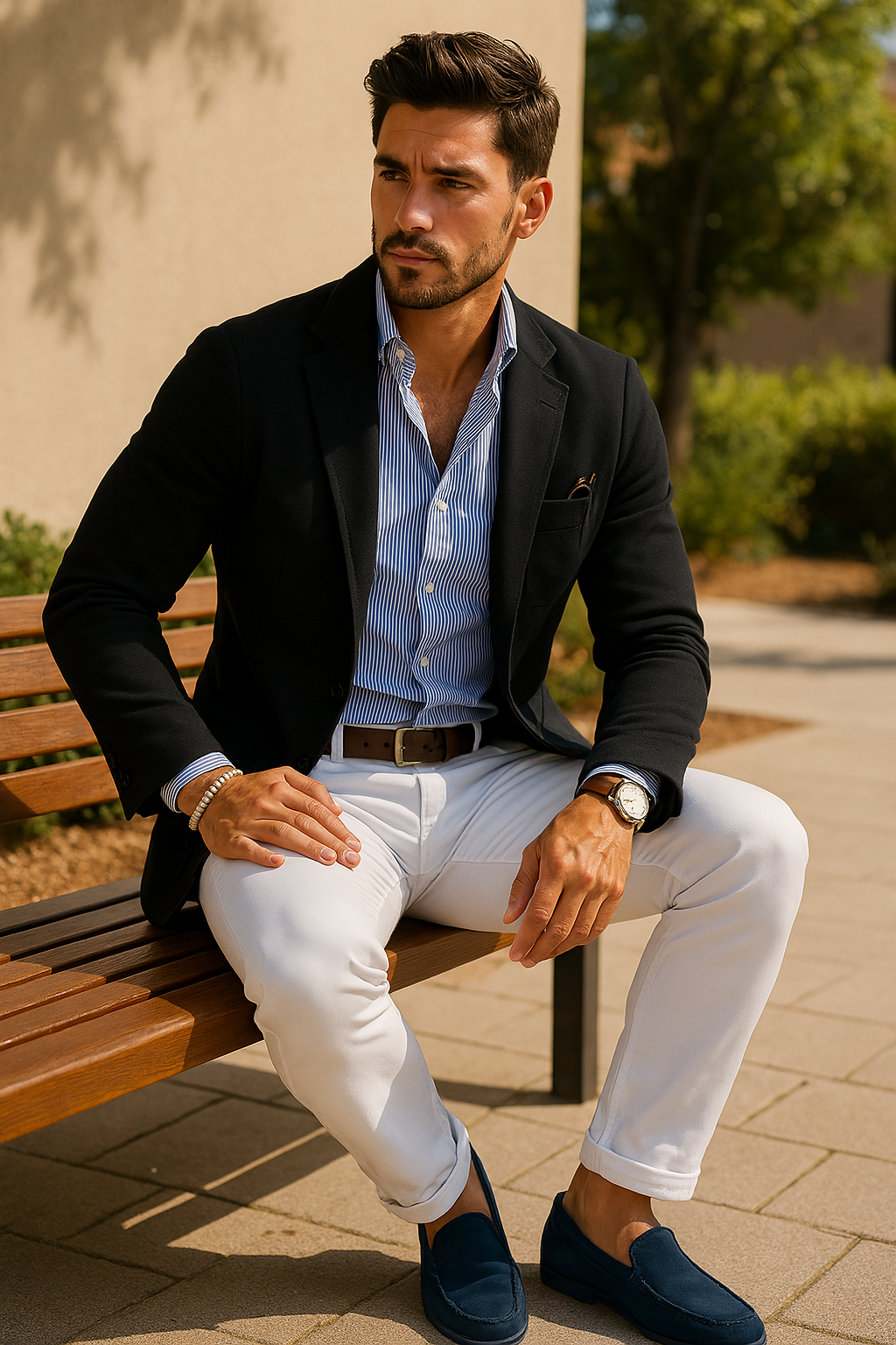 Nurozis - Stylish men's blazer with casual button pockets and Lapel collar