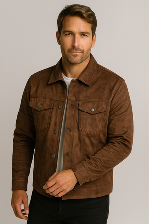 Classic Suede Men's Jacket – Casual Menswear