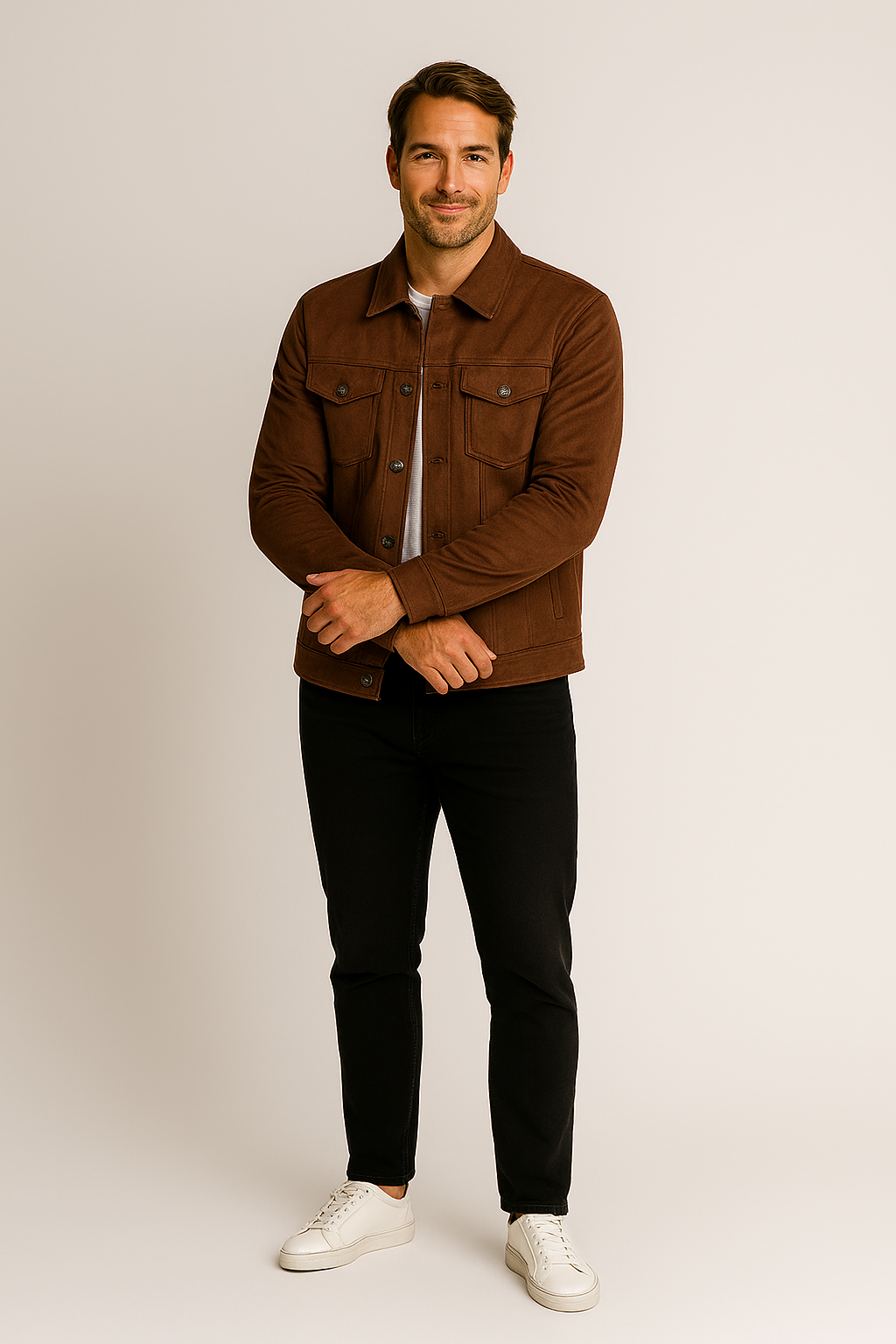 Classic Suede Men's Jacket – Casual Menswear