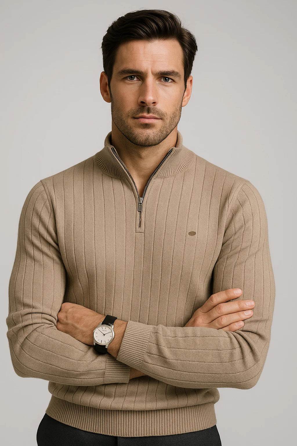 Nurozis | Half-Zip Knit Jumper for Men