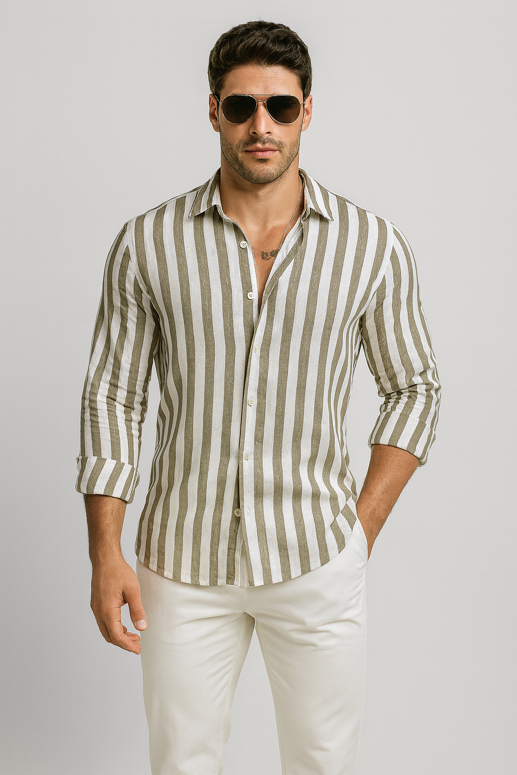 Nurozis | Men’s Striped Summer Shirt