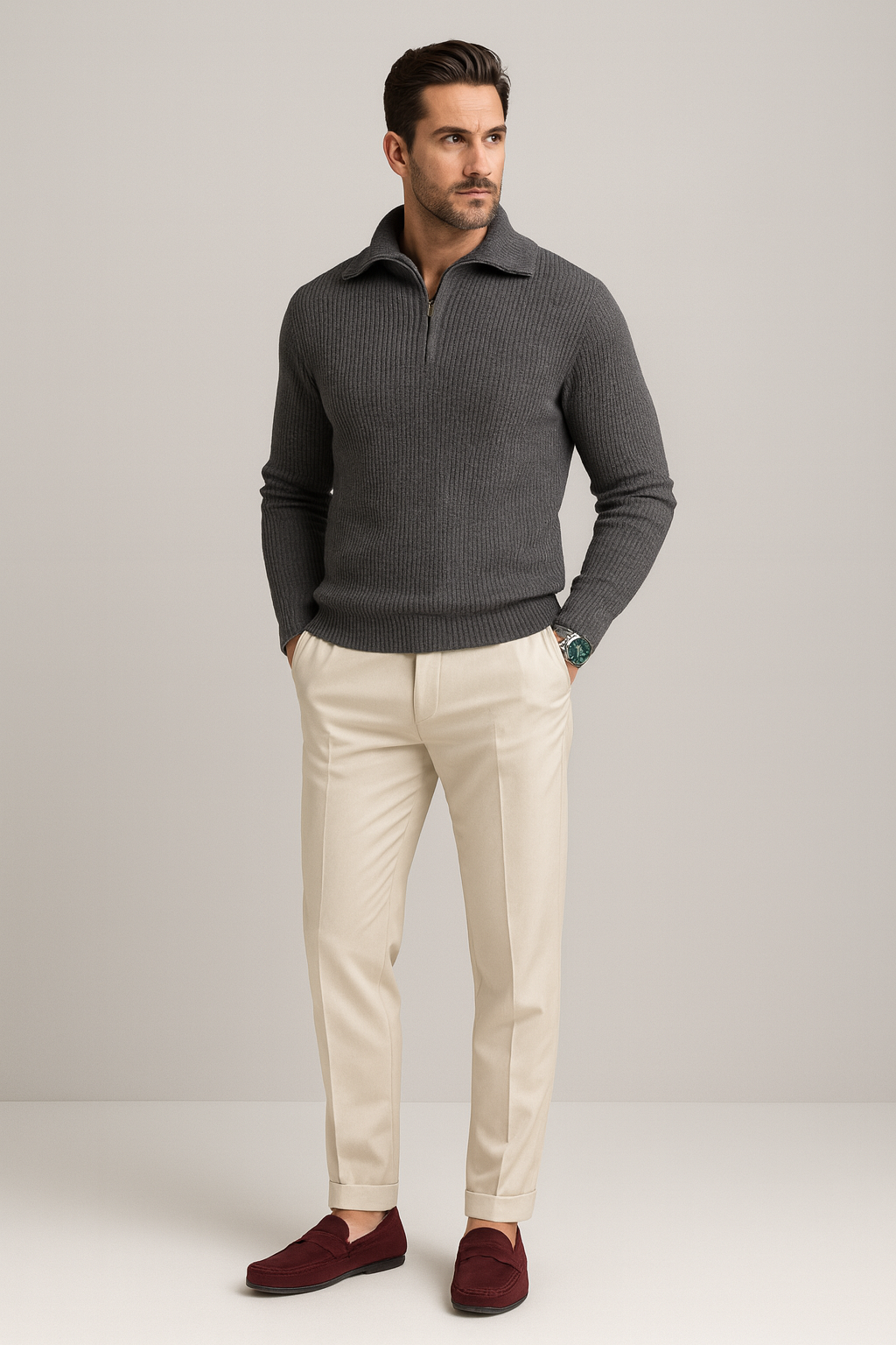 Nurozis | Half-Zip Sweater