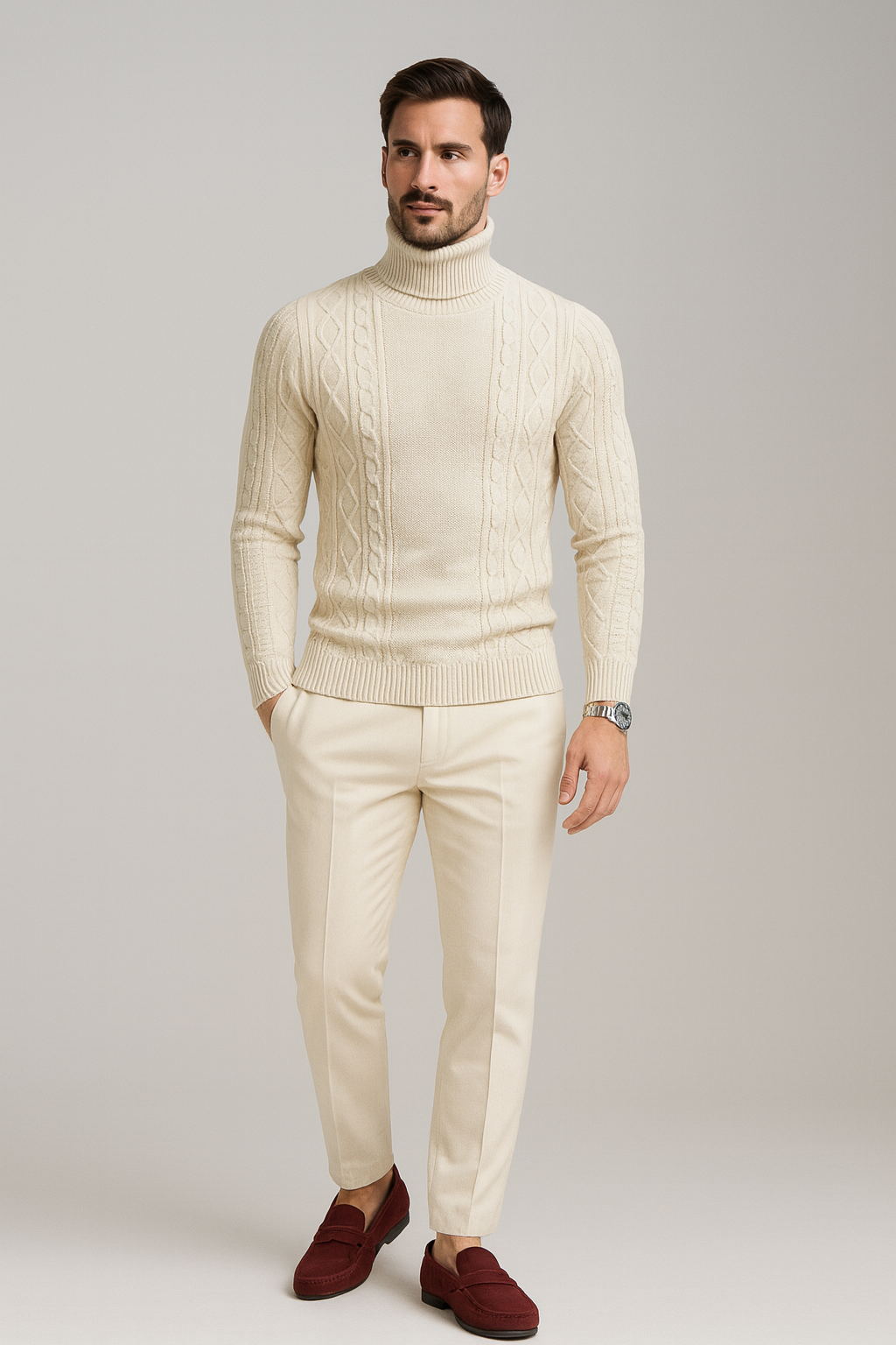Nurozis | Knitted Turtleneck Sweater