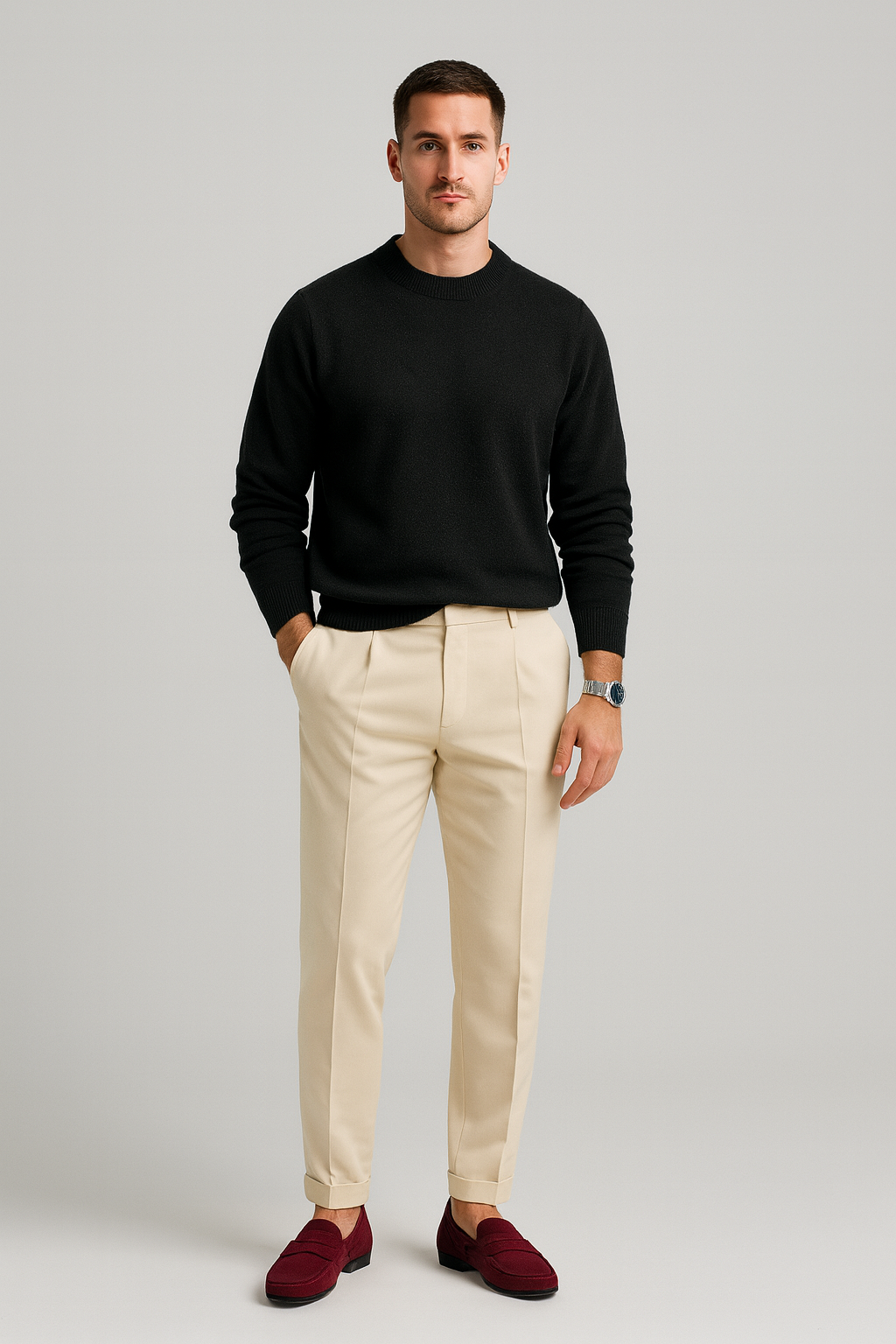 Nurozis | Men’s Wool Crew Neck Sweater