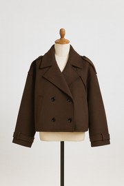 Nurozis | Cropped Wool Jacket - Brown