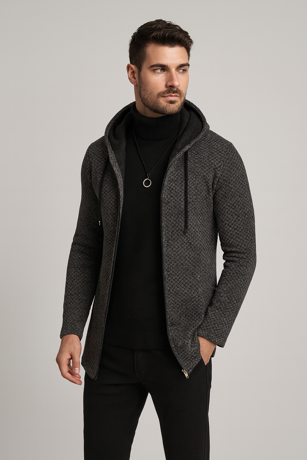 Nurozis | Ronnie Longline Hooded Cardigan