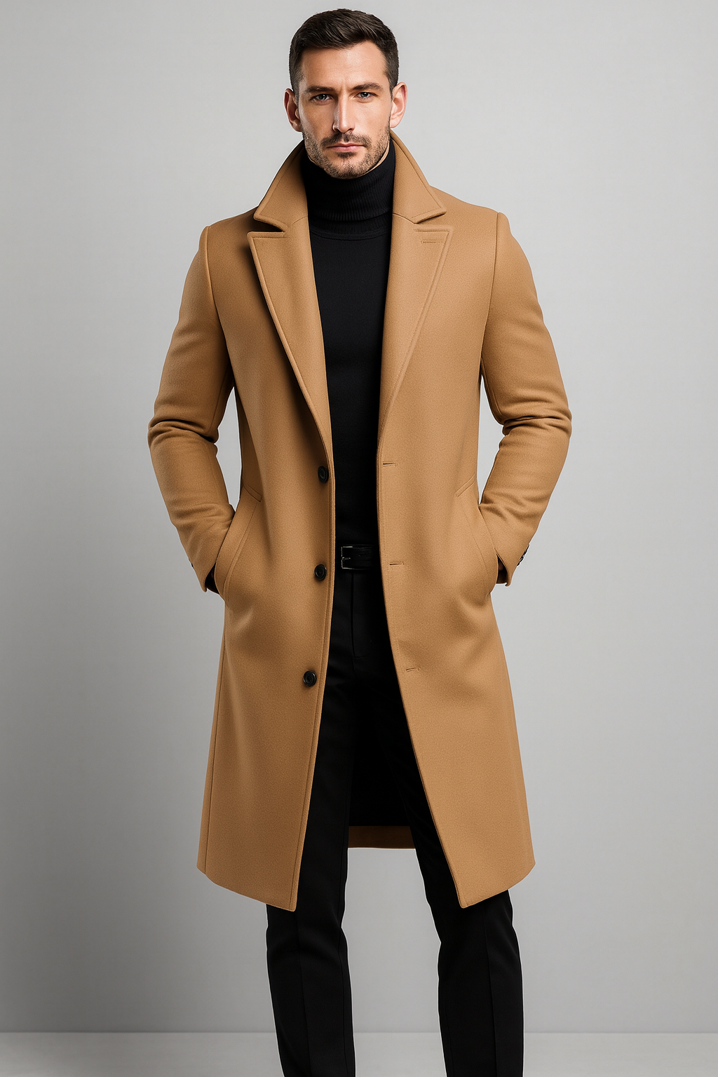 Nurozis | Classic Wool Overcoat for Men