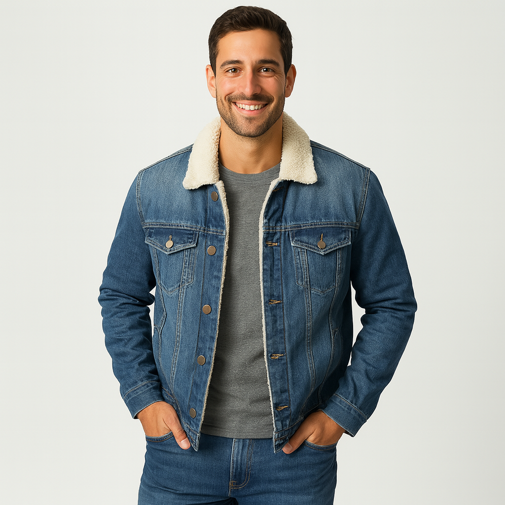 Men’s Button-Up Winter Jacket | Contemporary