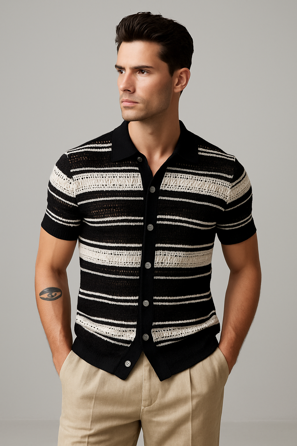 Nurozis | Classic Summer Striped Polo Shirt