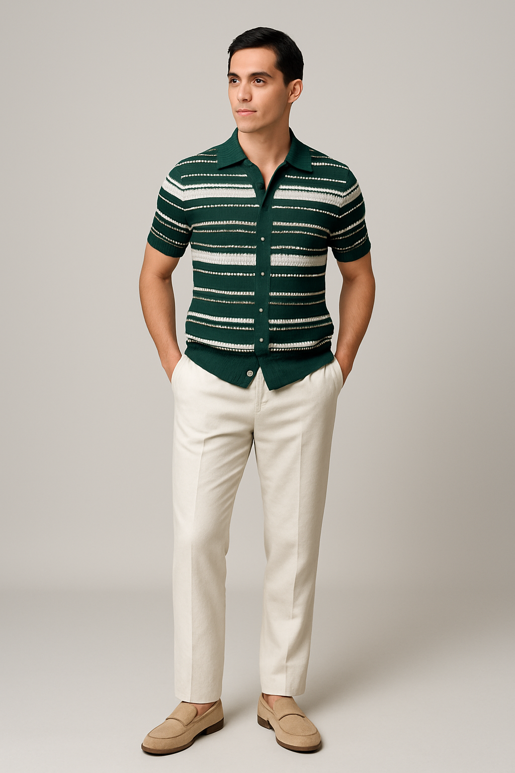 Nurozis | Classic Summer Striped Polo Shirt