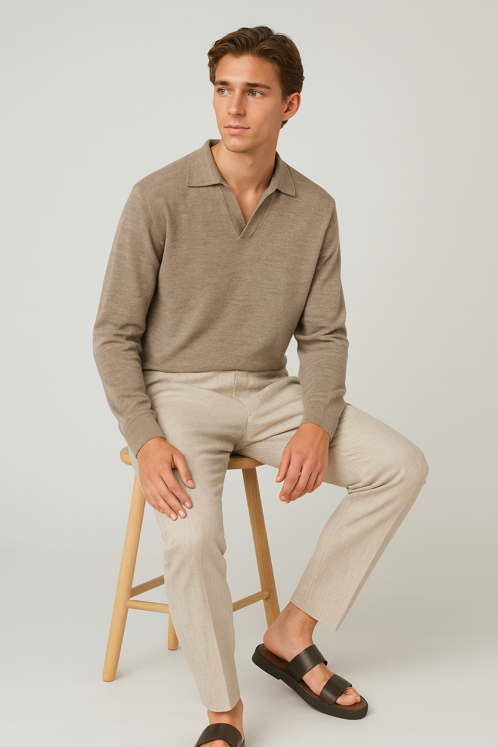 Elegant Refined Polo Sweater