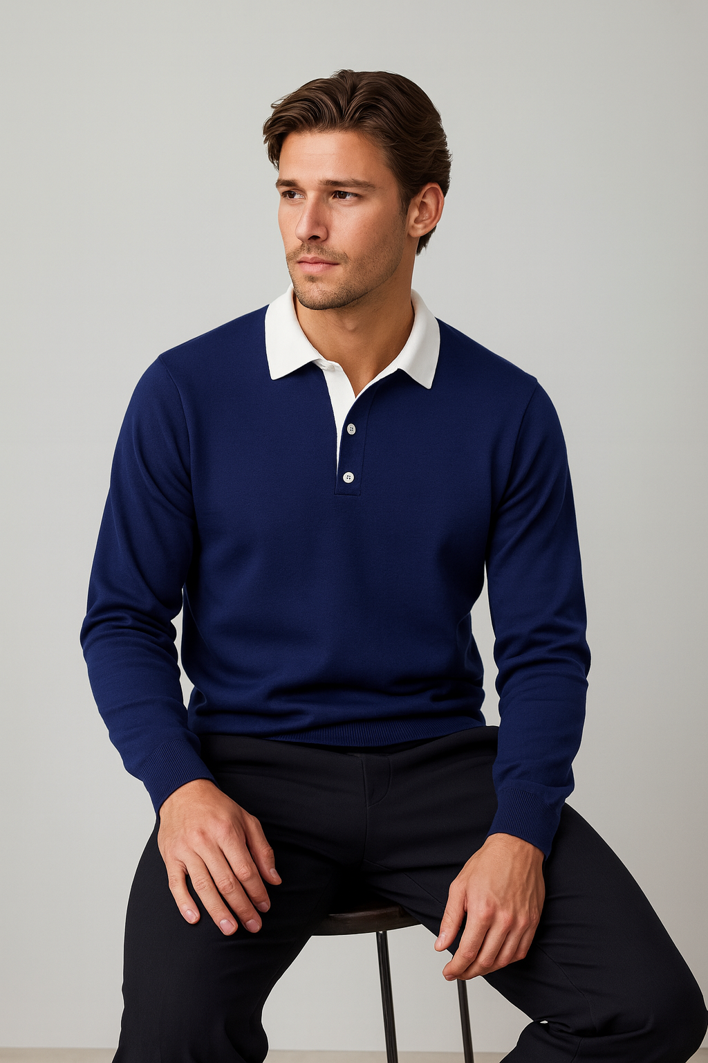 Nurozis - Refined Elegant Polo Pullover