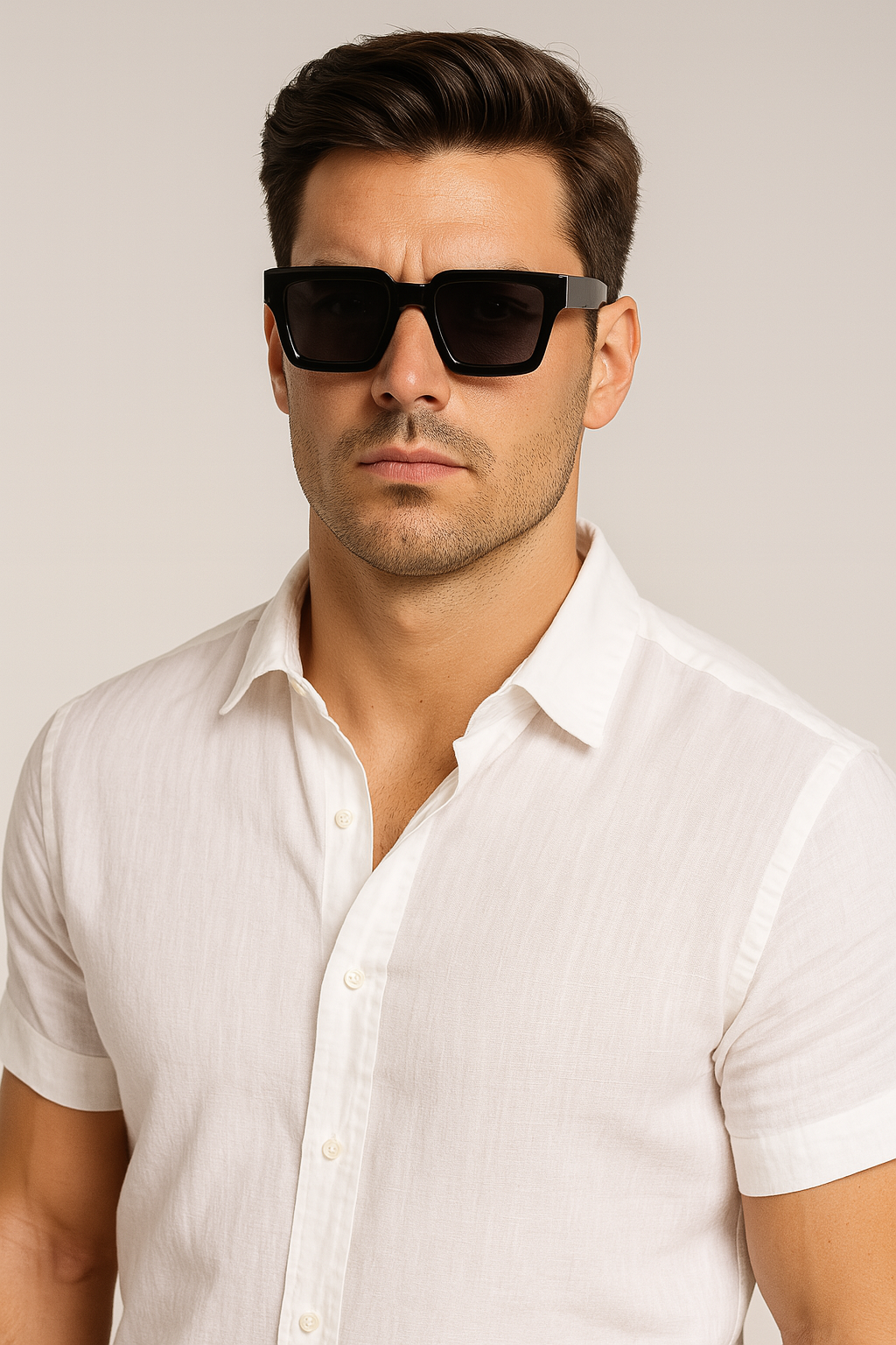 Men’s Retro Glasses Classic Square Frame Lightweight & Stylish