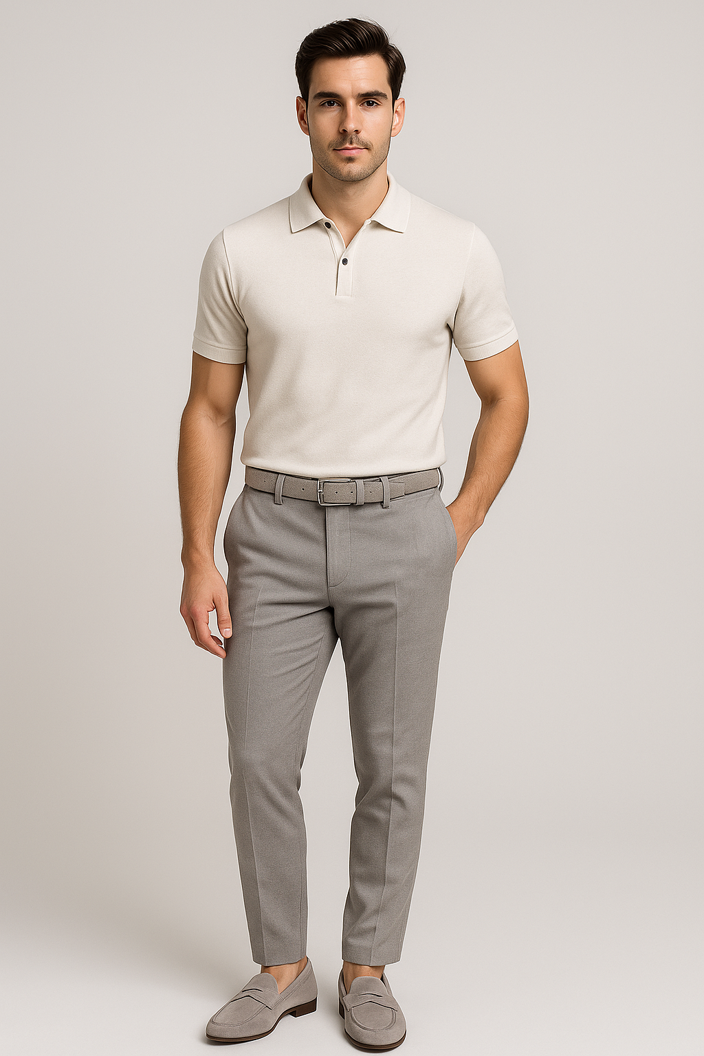 Suede Belt - Grey