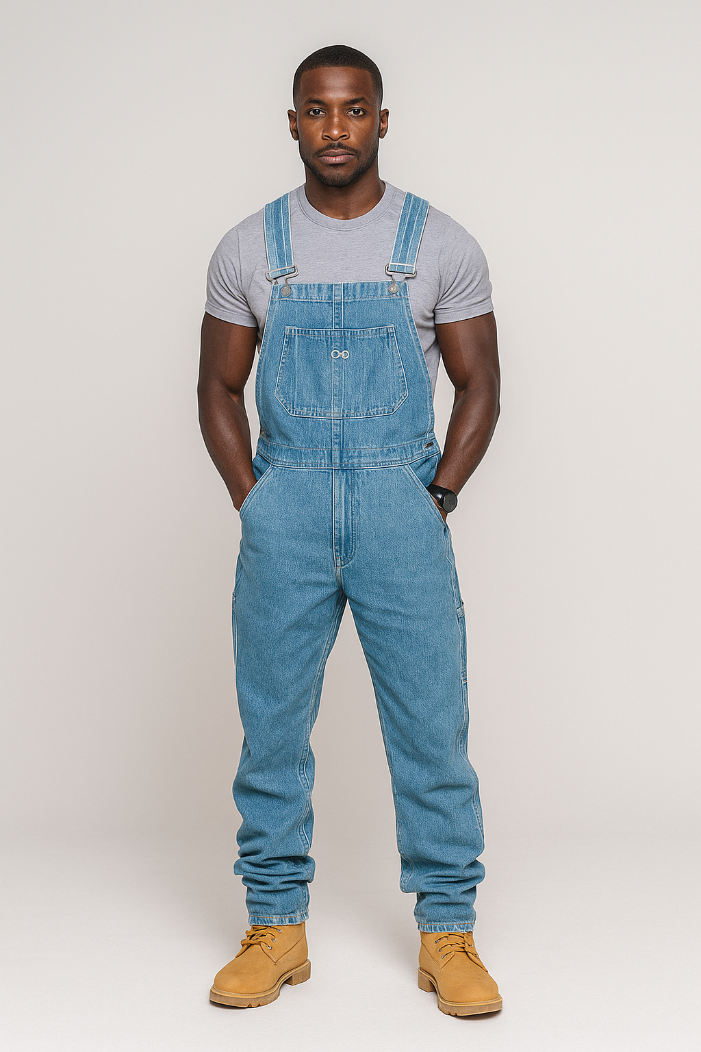 Men's Casual Denim Multi-pocket Overall