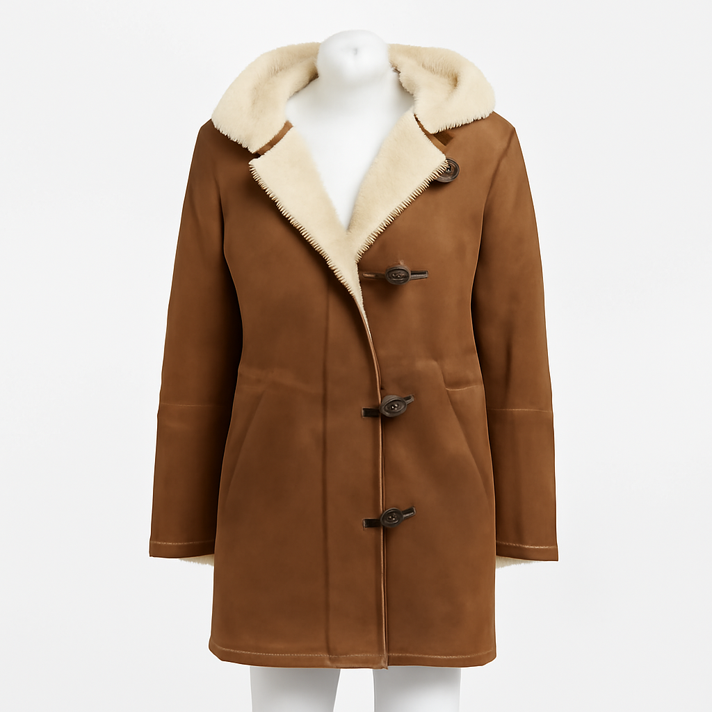 Women's Hooded Shearling Jacket | Warm