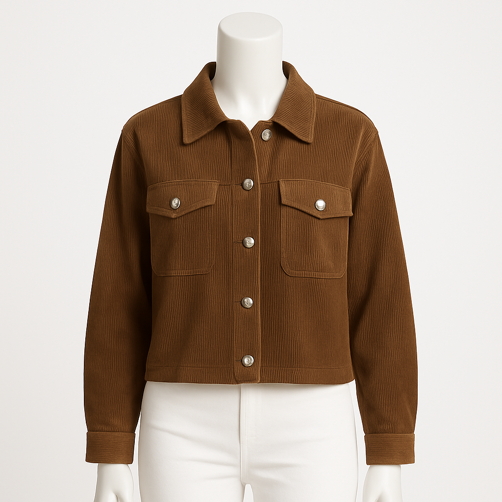 Women’s Button-Up Corduroy Jacket | Stylish