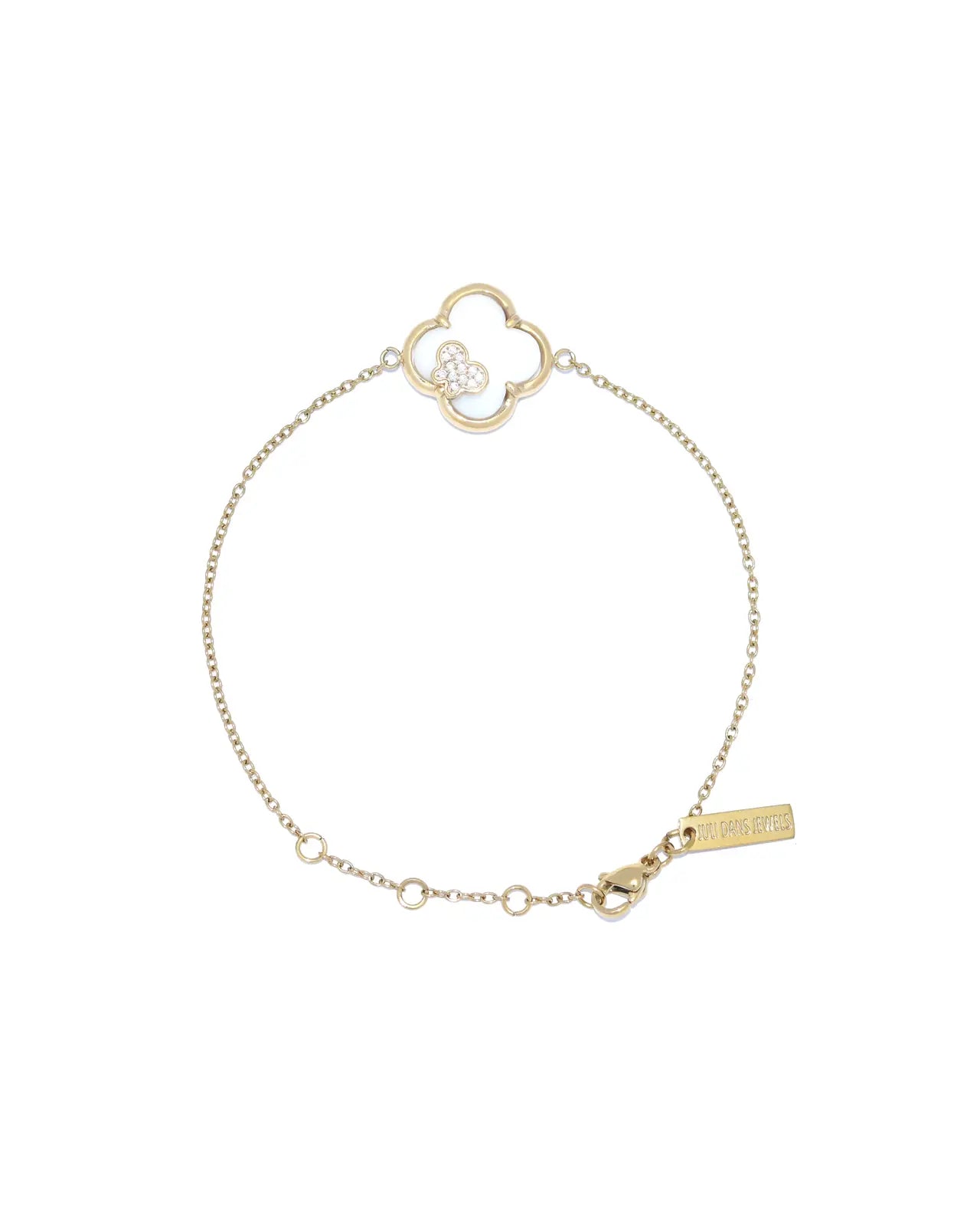 Nurozis | Clover Bracelet – White