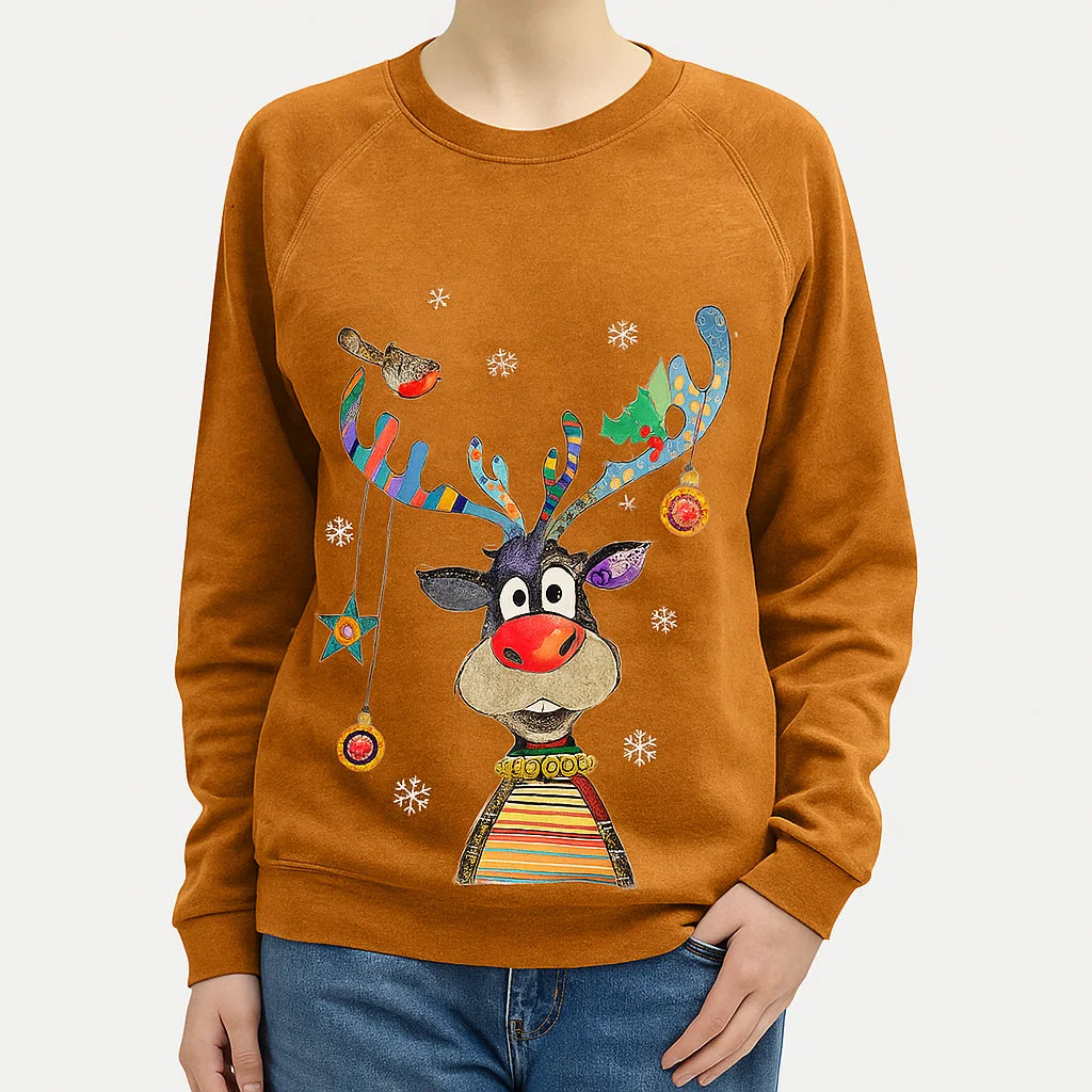 Women’s Christmas Reindeer Sweater | Bright Style