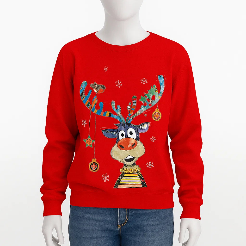 Women’s Christmas Reindeer Sweater | Bright Style