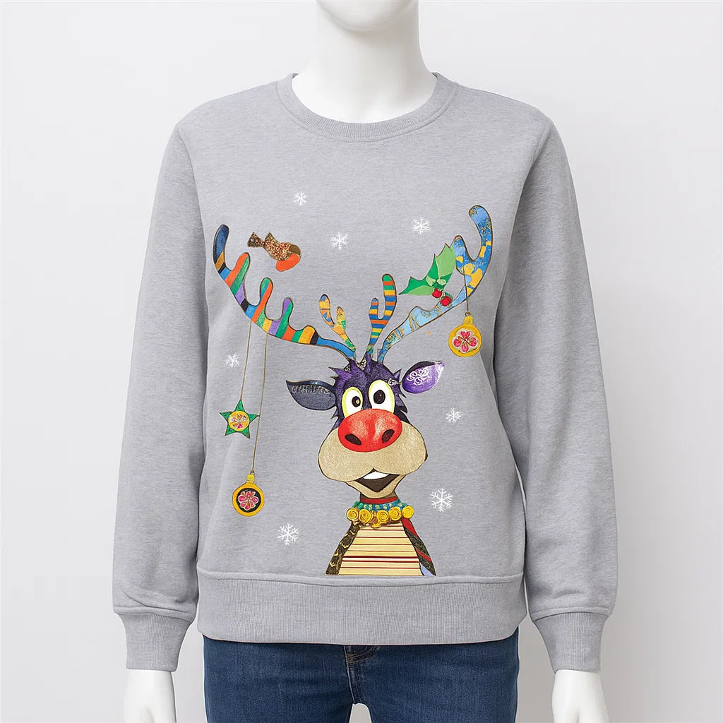 Women’s Christmas Reindeer Sweater | Bright Style