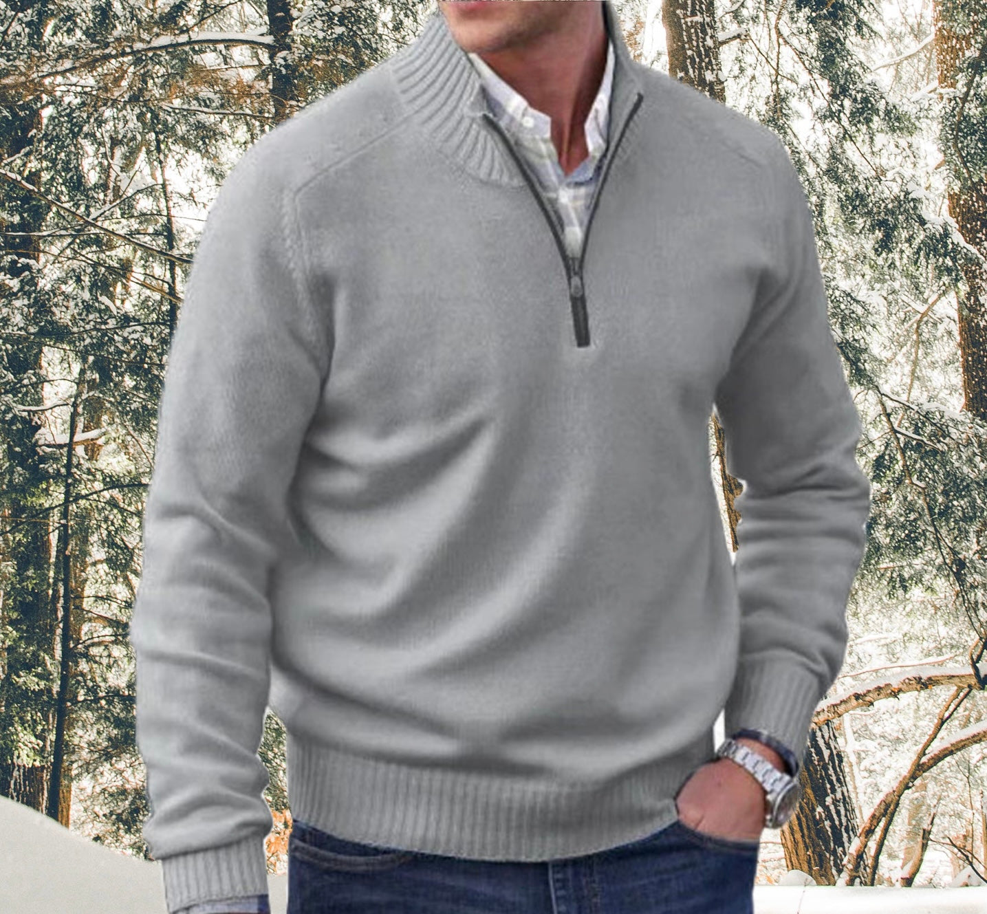 Daniel | Luxe Half Zip Pullover