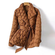Women’s Belted Puffer Jacket | Quilted