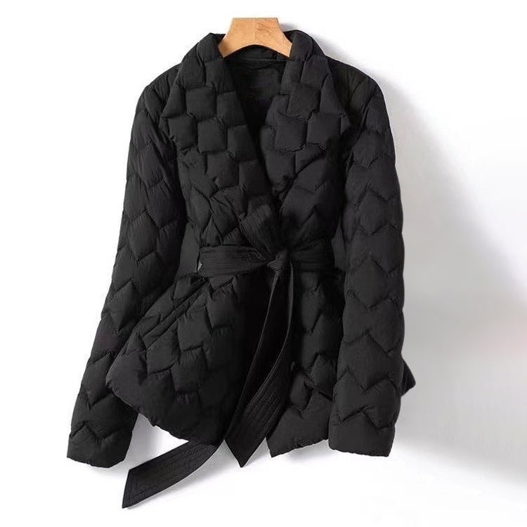 Women’s Belted Puffer Jacket | Quilted