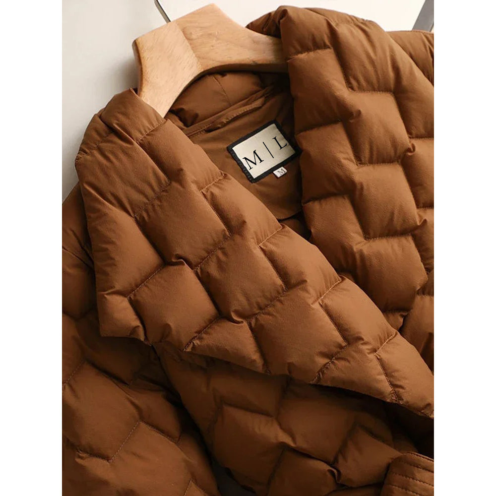 Women’s Belted Puffer Jacket | Quilted