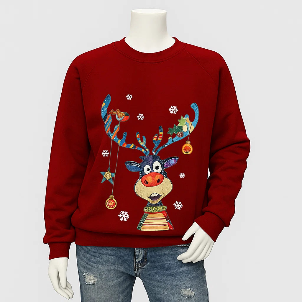 Women’s Christmas Reindeer Sweater | Bright Style