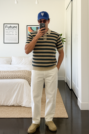 Nurozis - Classic Striped Knit Polo