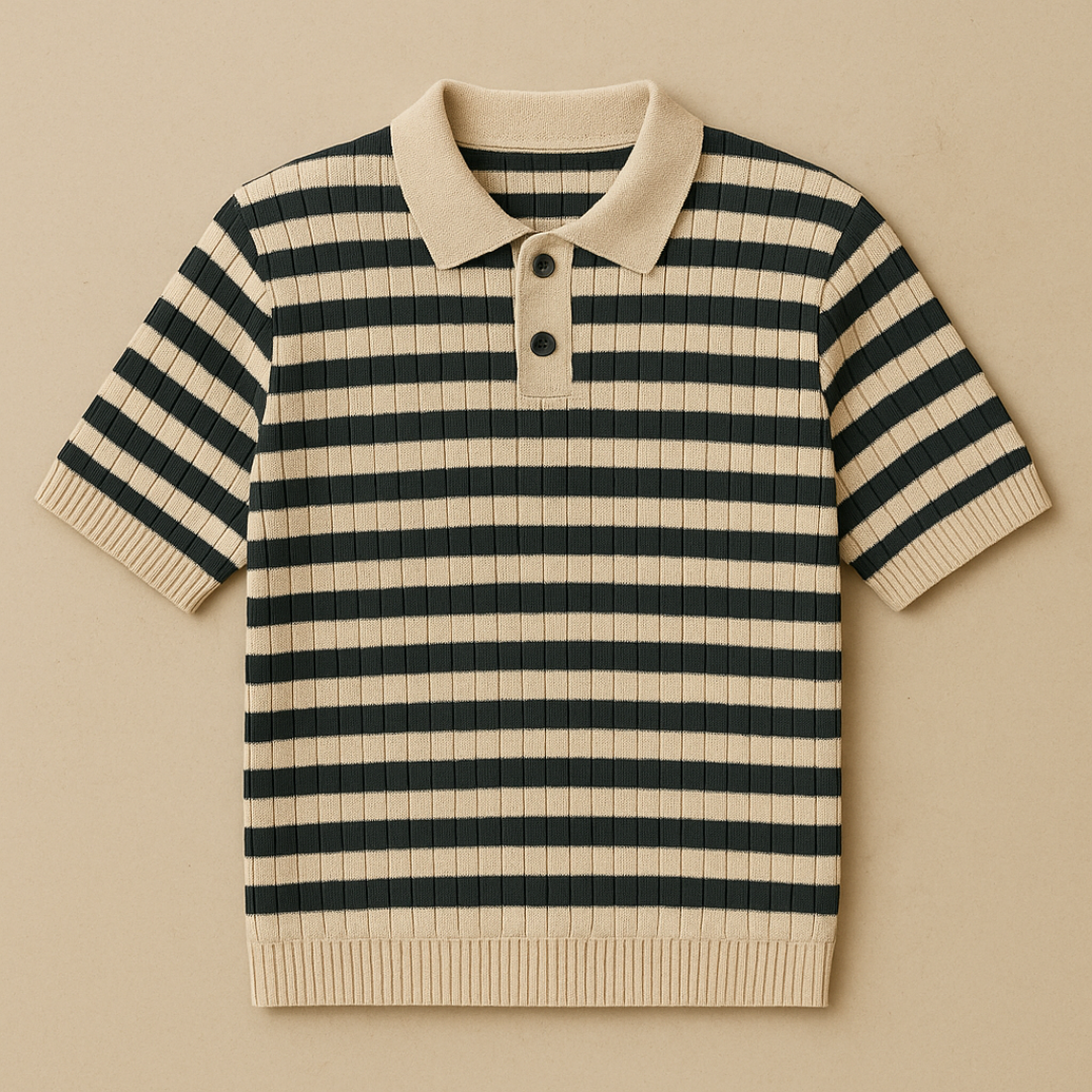 Nurozis - Classic Striped Knit Polo