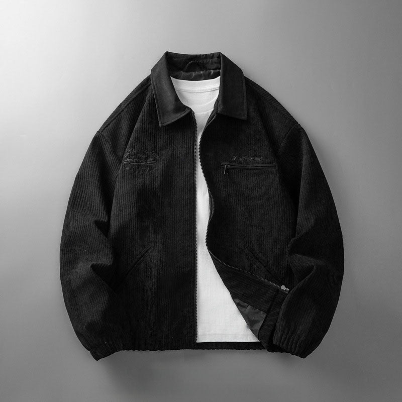 Nurozis | Corduroy Contrast Collar Jacket