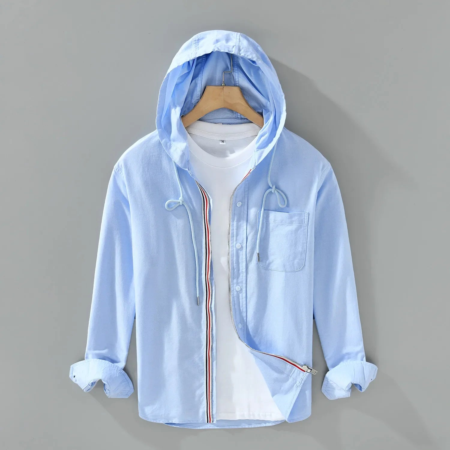 Nurozis | Striped Zip Cotton Shirt