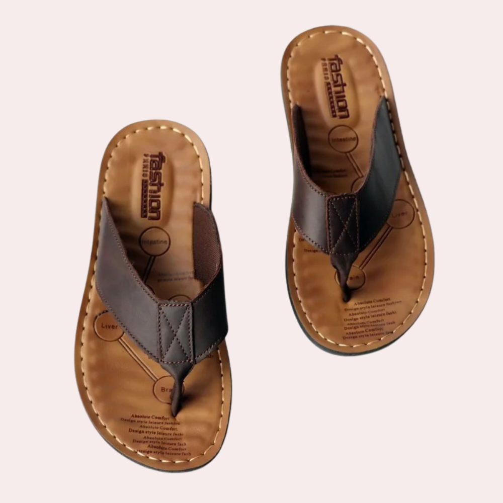 Refined Leather Sandal For Men