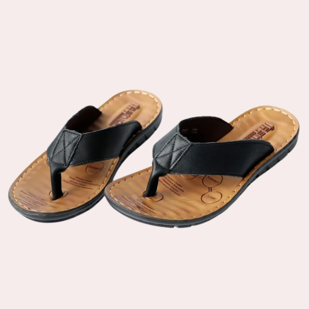 Refined Leather Sandal For Men