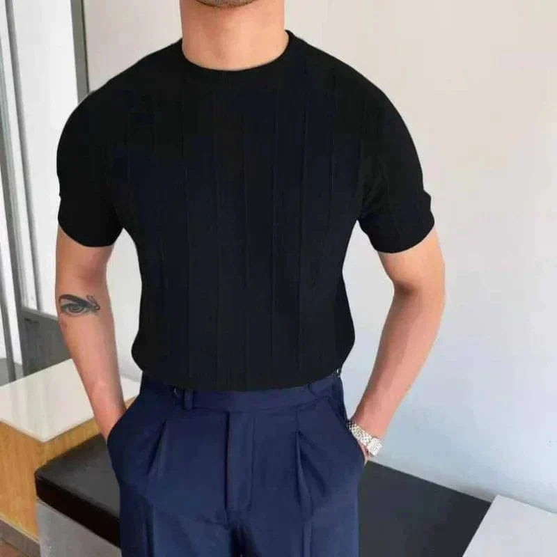 Nurozis | Ribbed Knit T-Shirt