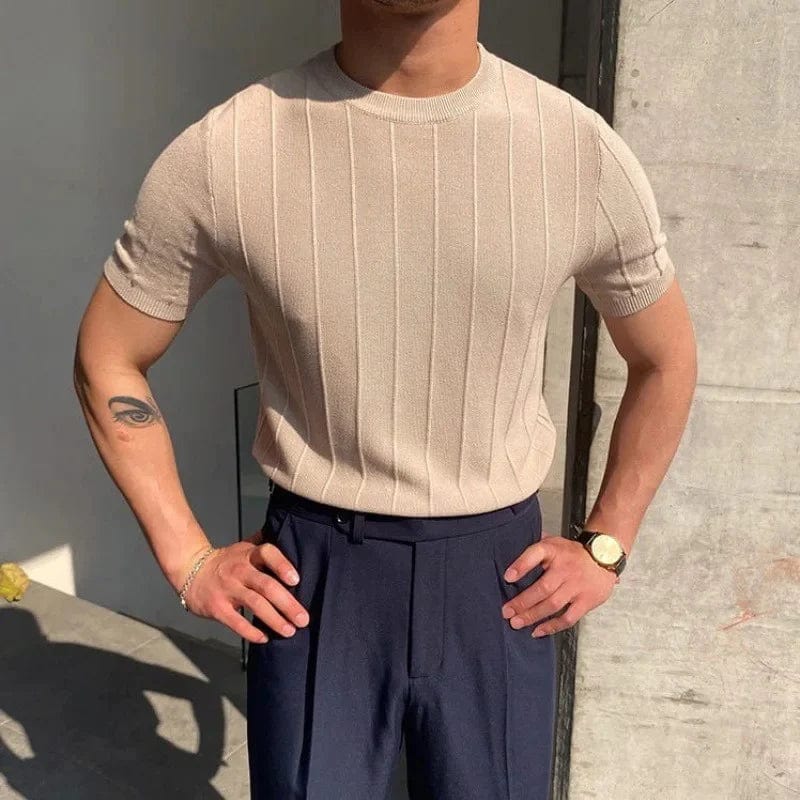 Nurozis | Ribbed Knit T-Shirt