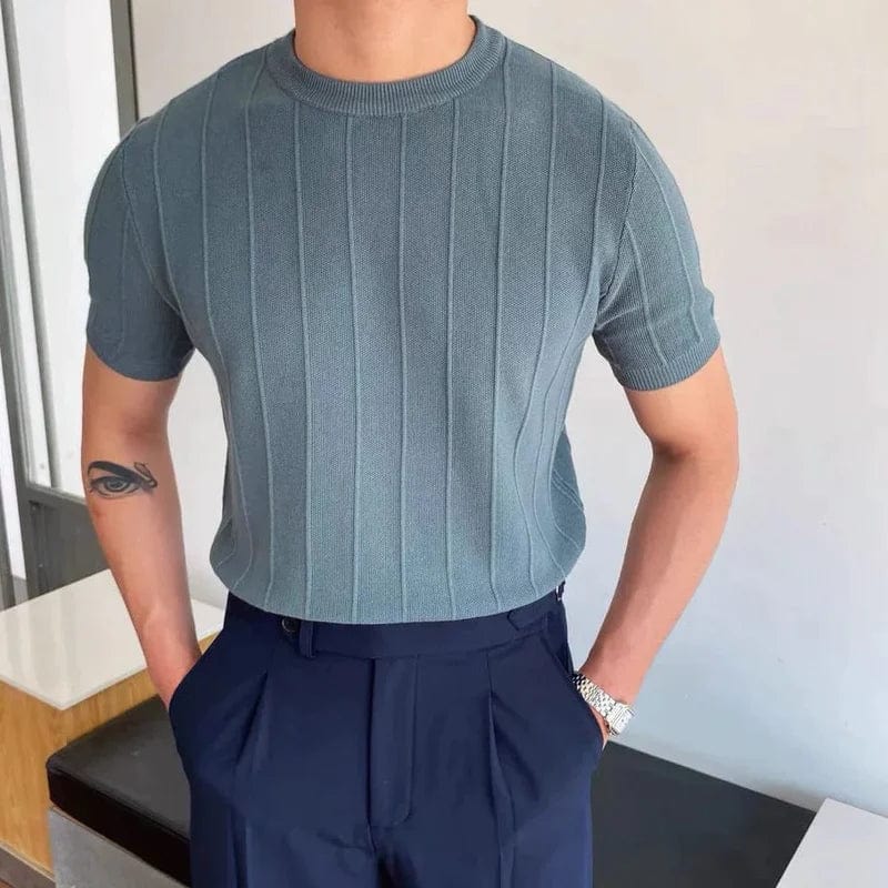 Nurozis | Ribbed Knit T-Shirt