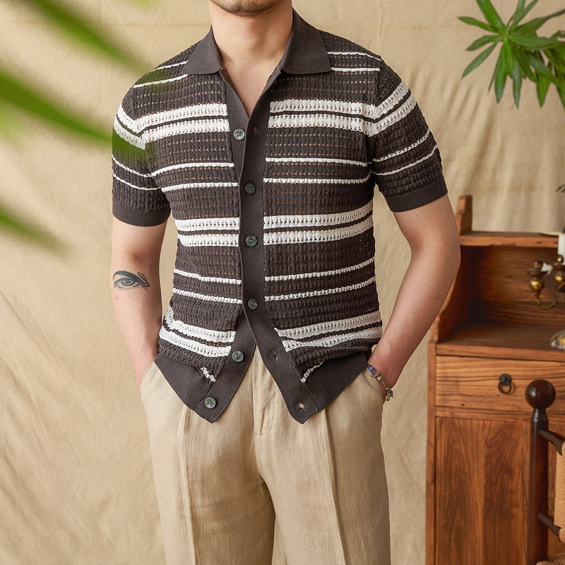 Nurozis | Classic Summer Striped Polo Shirt