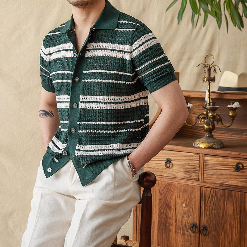 Nurozis | Classic Summer Striped Polo Shirt