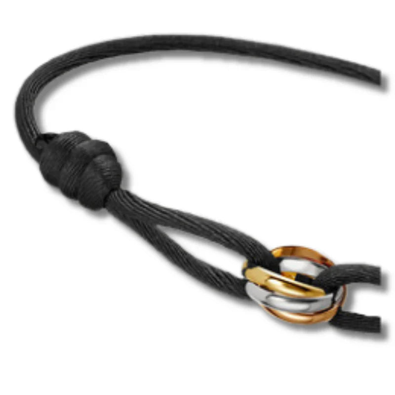 Nurozis | Trinity Stainless Steel Cord Bracelet