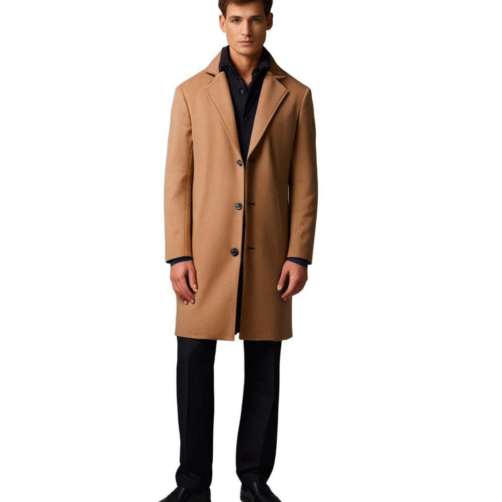Men’s Camel Wool Coat | Classic