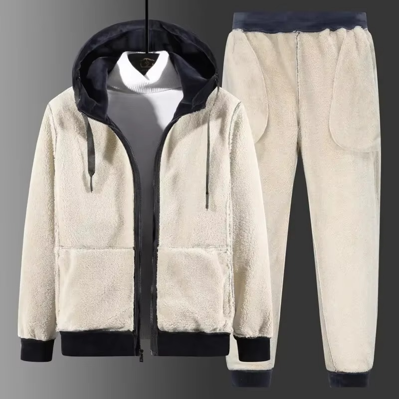 Men’s Fleece-Lined Hoodie Set | Warm
