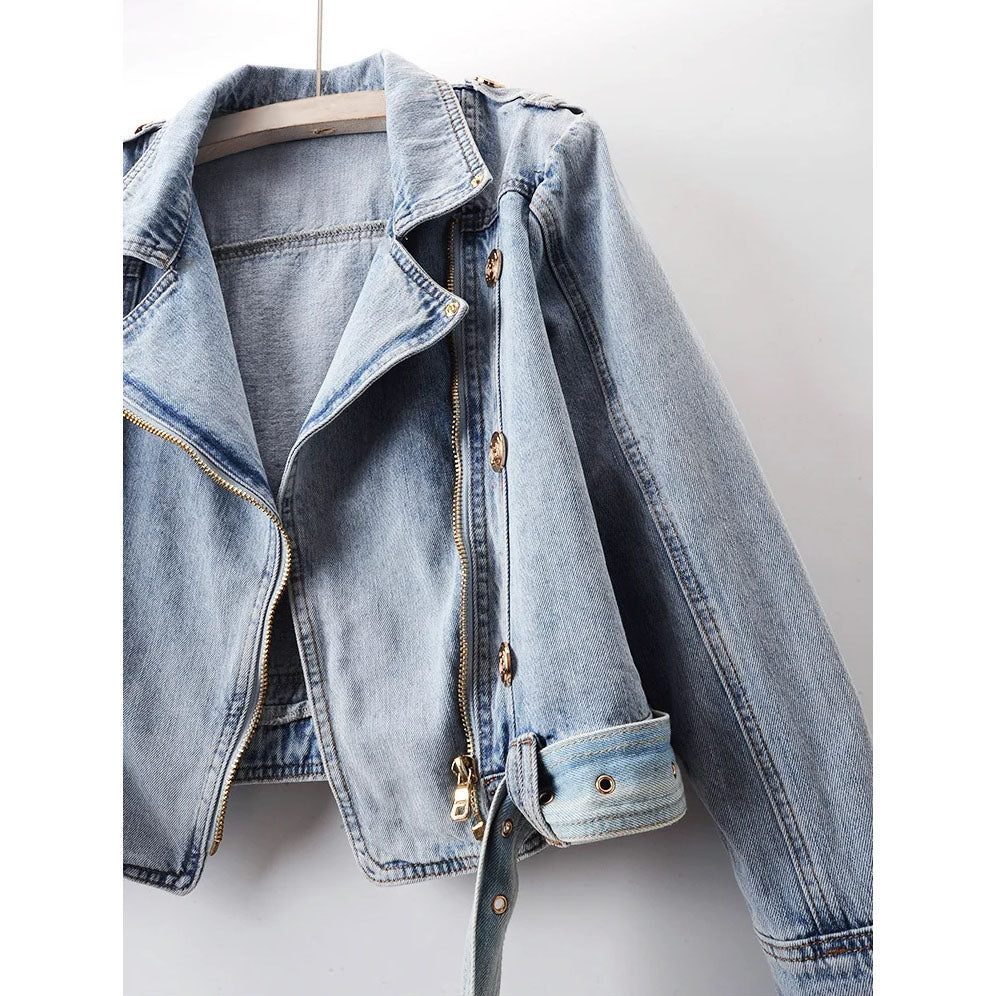 Women’s Collar Denim Jacket | Casual