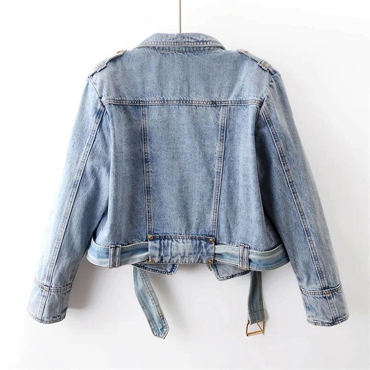 Women’s Collar Denim Jacket | Casual