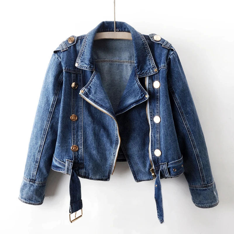 Women’s Collar Denim Jacket | Casual